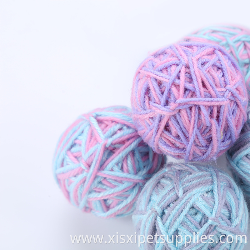 knitting yarn cat running ball toys pet toys for cat